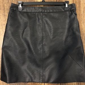 Faux leather skirt